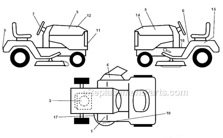 Page G Diagram and Parts List for WE12538J  Weed Eater Lawn Tractor